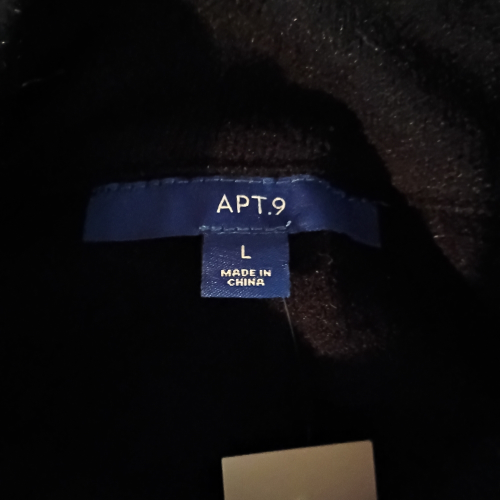 NWT Apt. 9 Women's Classic Mock Neck Black Sweater - Picture 4 of 5